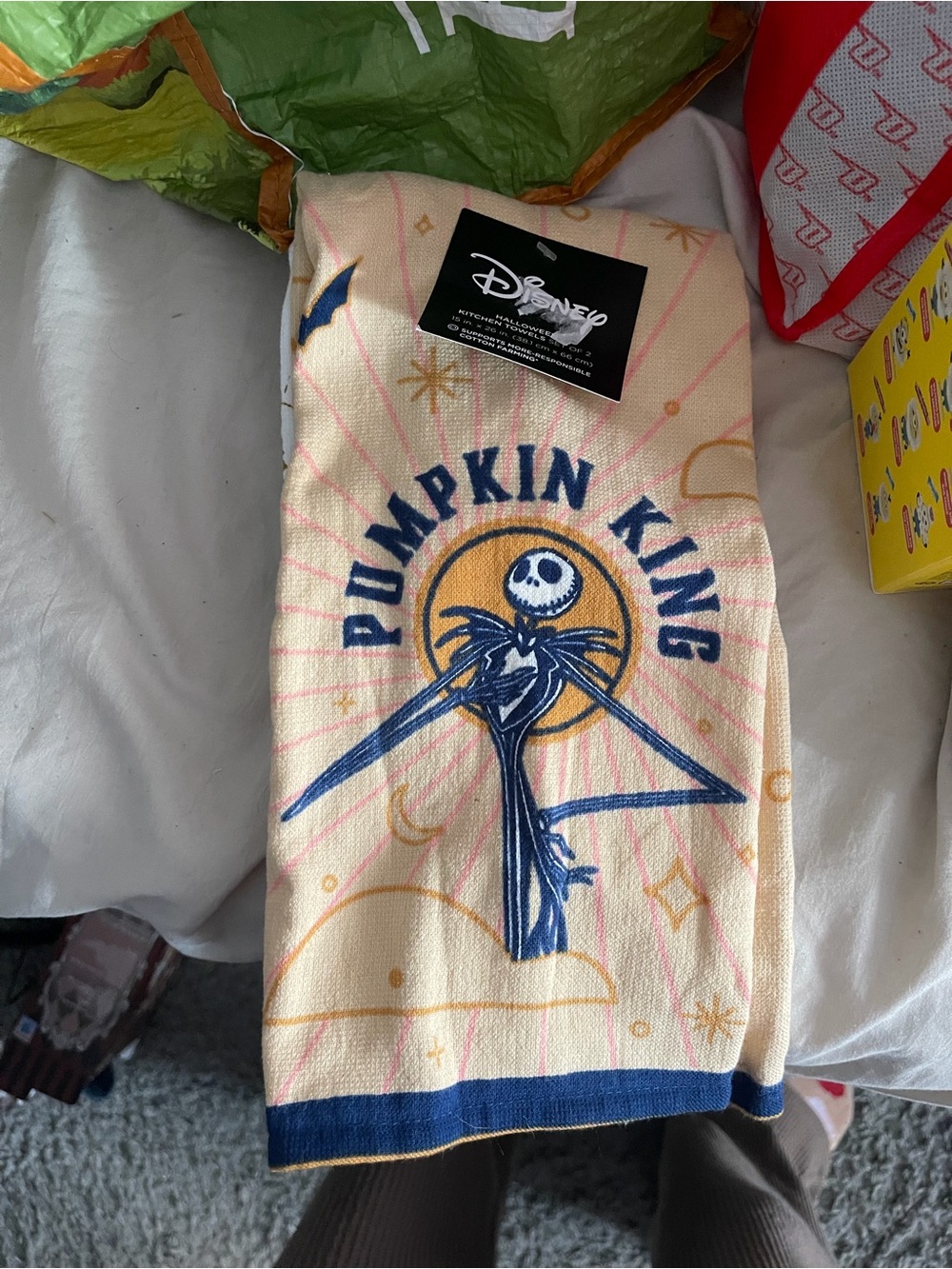 Disney Pumpkin King kitchen towel set Navy & Gold